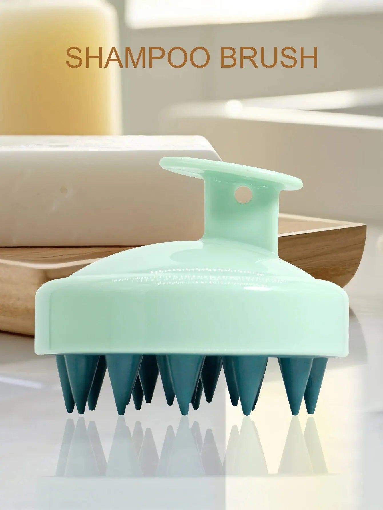 1PC Silicone Scalp Massager Hair Washing Brush, Wet & Dry Soft Silicone Comb Teeth For Scalp Care,Hair Cleansing Bath Brush