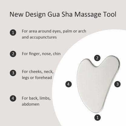 Gua Sha Facial Massage Stainless Steel Gua Sha Massage Tool Anti-Aging Firming Face Cooling Eye SPA Body Massage Tool