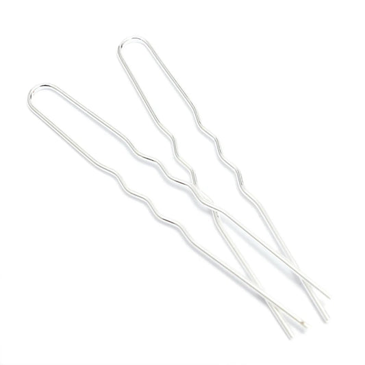 50Pcs Simple U Shape Metal Hairpin Wavy Hair Sticks Hair Forks Updo Bun Holder Clips Vintage Headwear DIY Hair Styling Tools