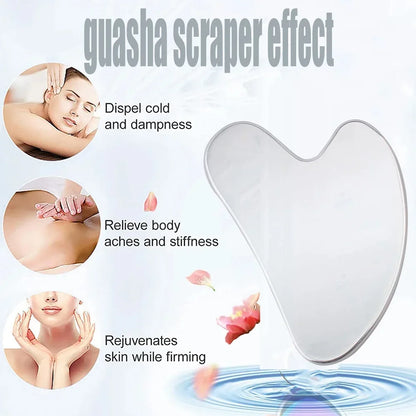 Gua Sha Facial Massage Stainless Steel Gua Sha Massage Tool Anti-Aging Firming Face Cooling Eye SPA Body Massage Tool