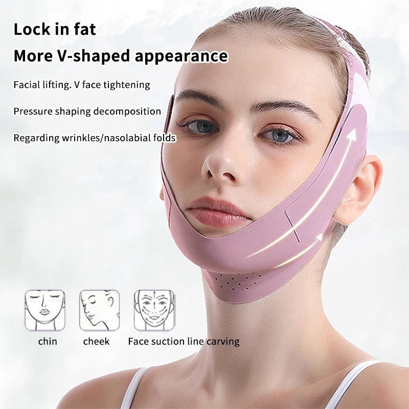 New Reusable Face Slimming Bandage V Line Bandage Women Chin Cheek Lift Up Belt Facial Massage Strap Face Skin Care Beauty Tools