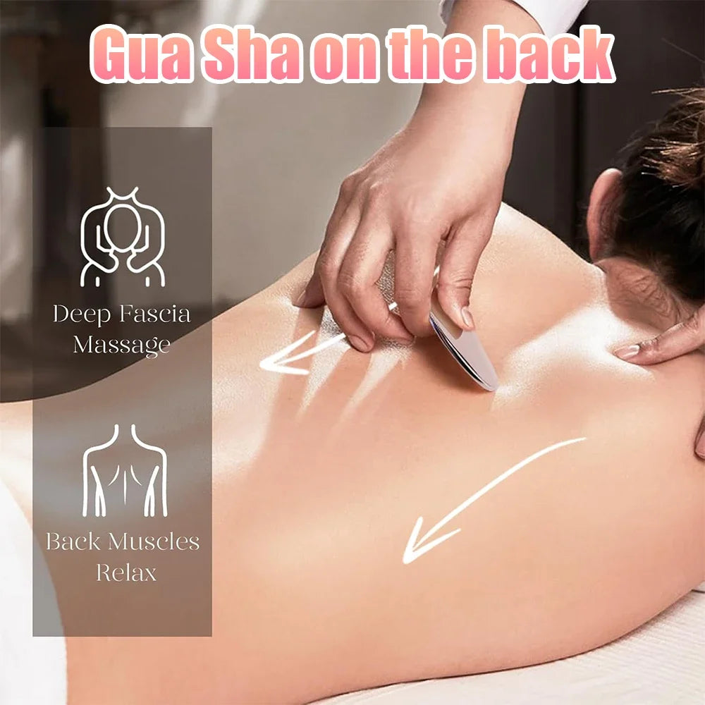 Gua Sha Facial Massage Stainless Steel Gua Sha Massage Tool Anti-Aging Firming Face Cooling Eye SPA Body Massage Tool