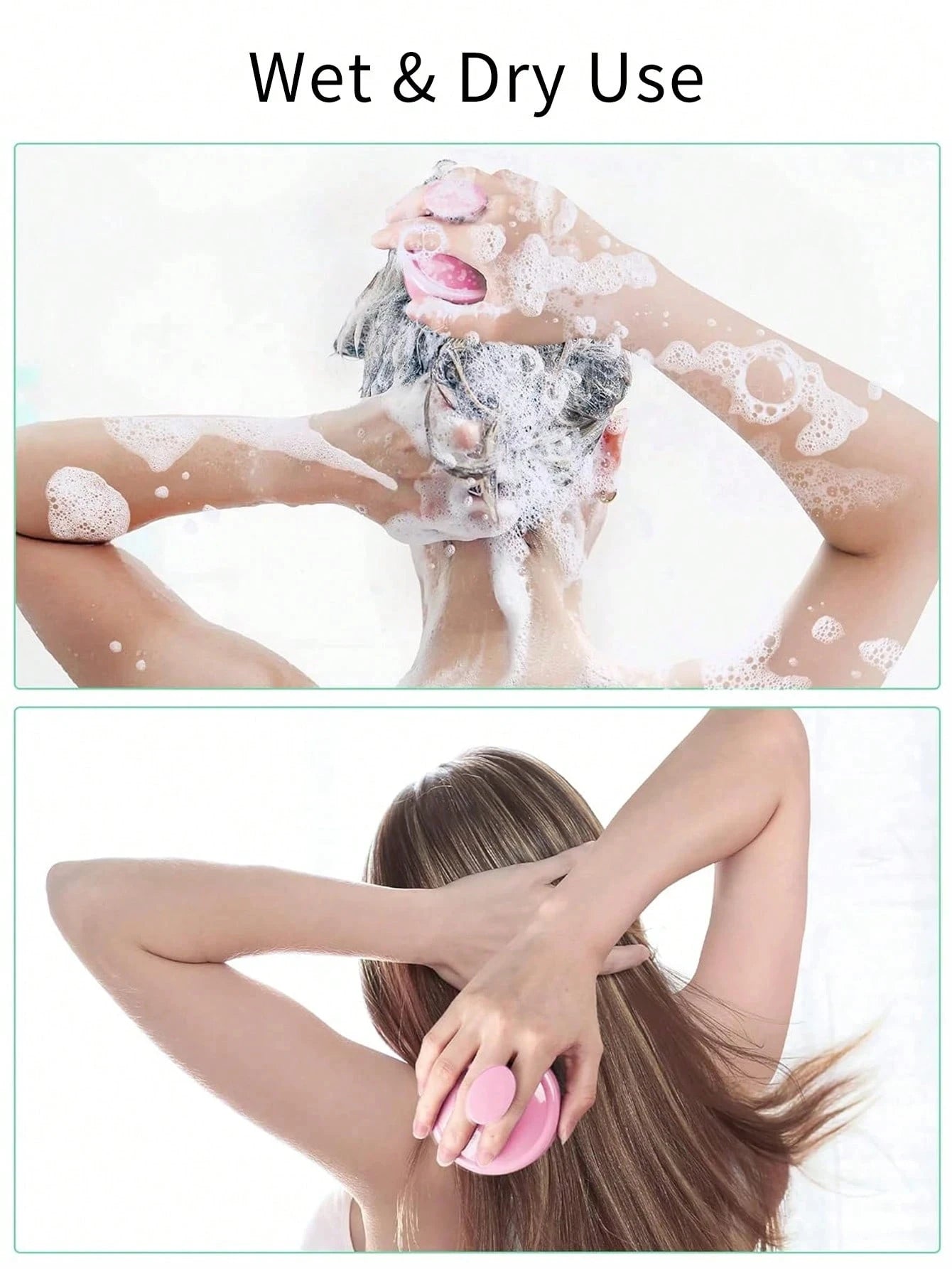 1PC Silicone Scalp Massager Hair Washing Brush, Wet & Dry Soft Silicone Comb Teeth For Scalp Care,Hair Cleansing Bath Brush