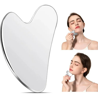 Gua Sha Facial Massage Stainless Steel Gua Sha Massage Tool Anti-Aging Firming Face Cooling Eye SPA Body Massage Tool